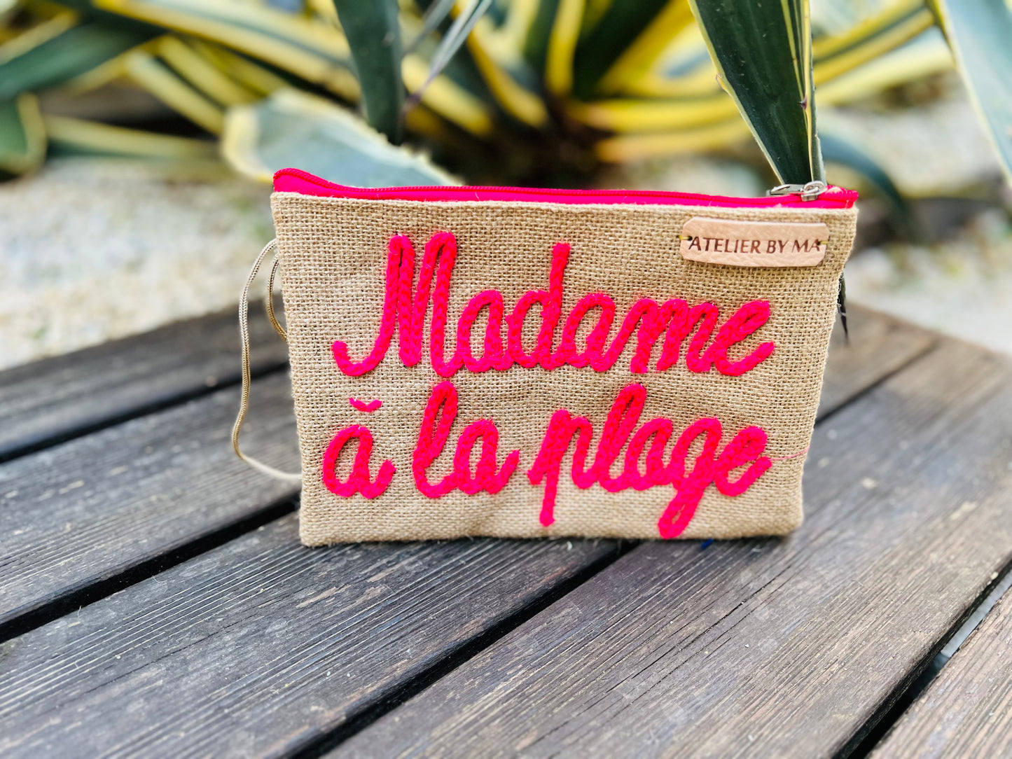 Pochette Modèle "Madame à la plage" - Rose