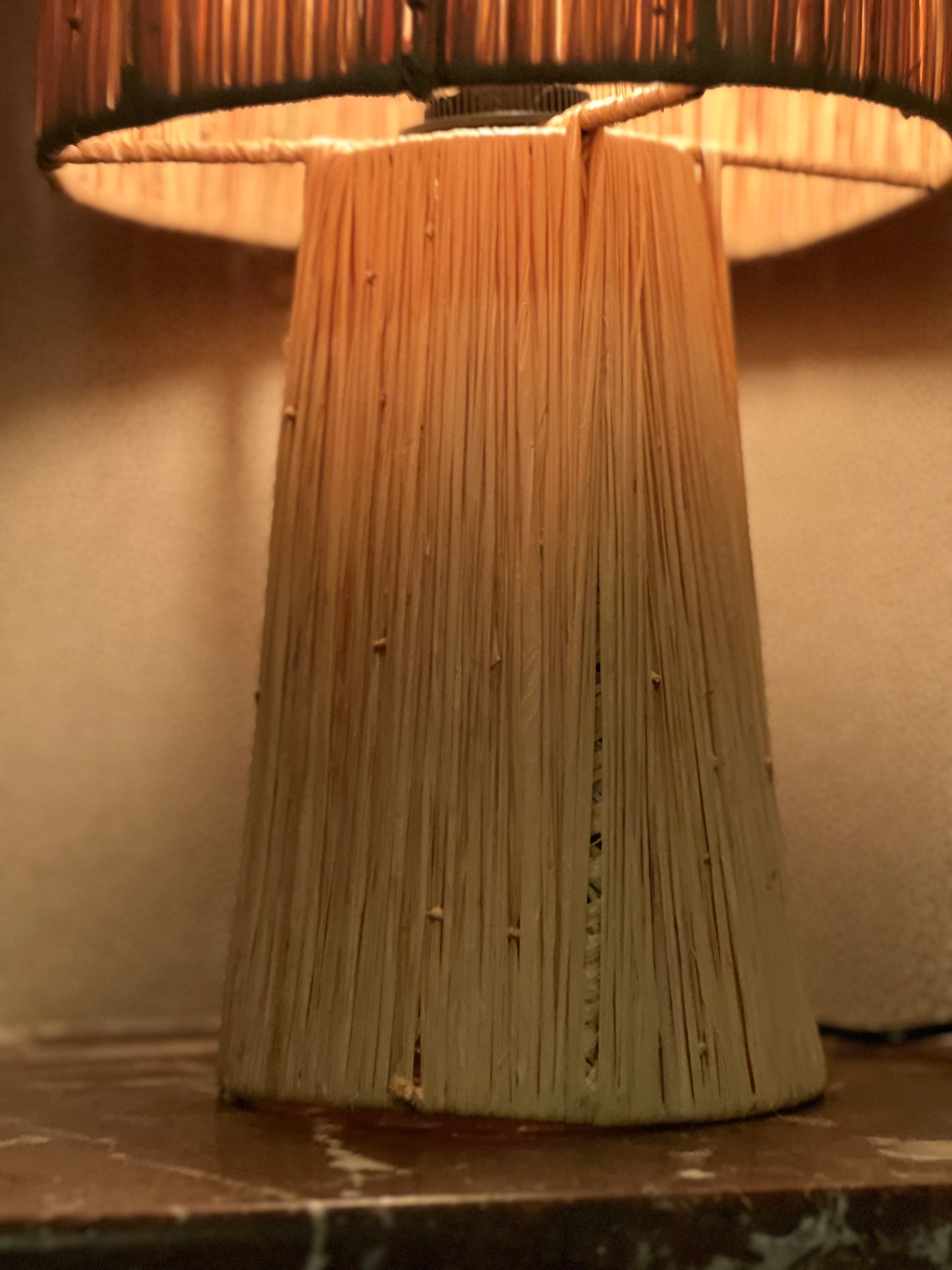 Lampe en raphia naturel - Modèle "Julia"