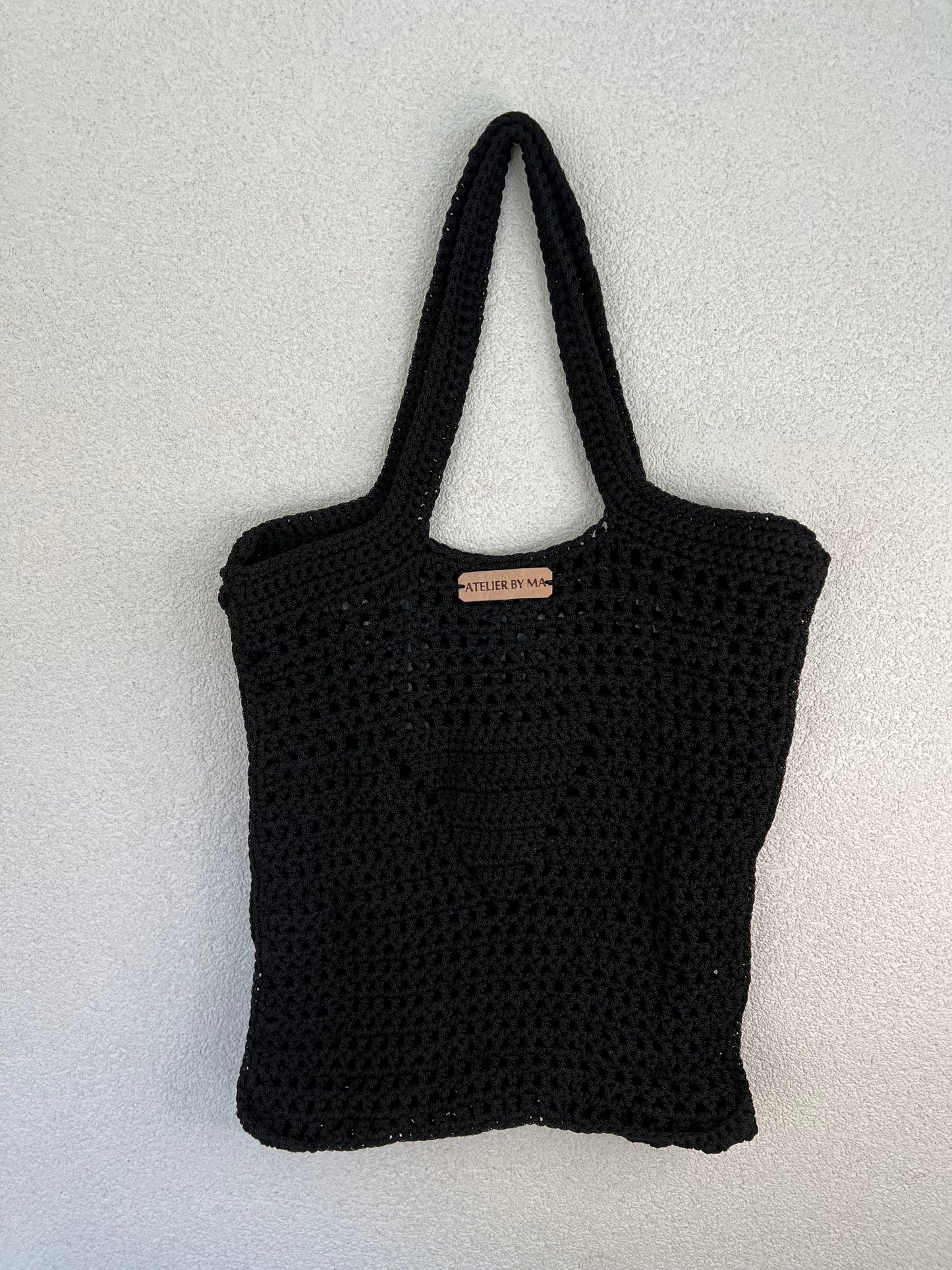 Sac Hobo en coton - Modèle Noir