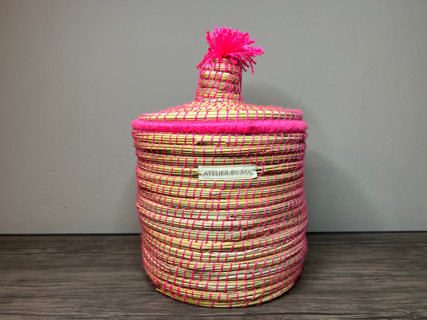 Panier de rangement décoratif en osier - Modèle "Magenta"