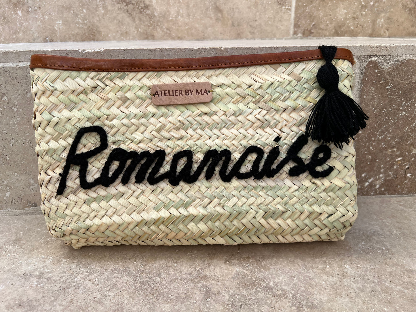 Pochette " Romanaise" en doum - Noir -Edition limitée