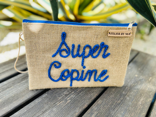 Pochette Modèle "Super Copine" - Bleu