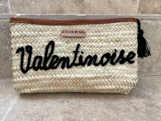 Pochette " Valentinoise " en doum - Noir - Edition limitée