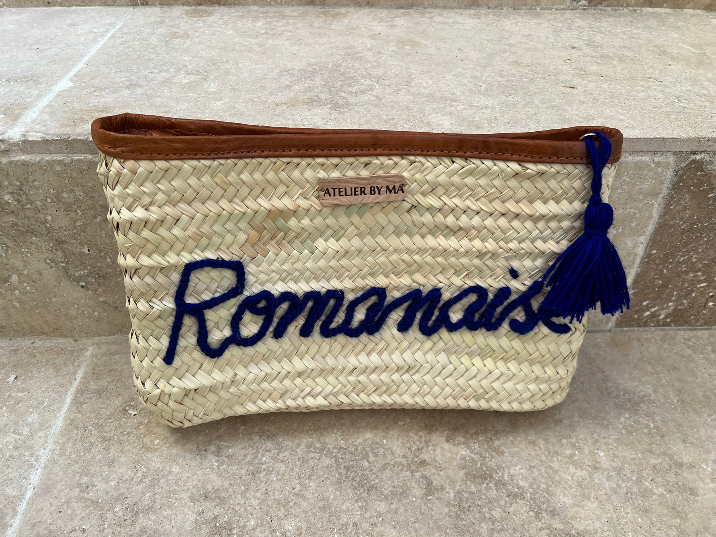 Pochette " Romanaise" en doum - Bleu - Edition limitée