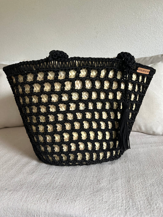 Panier - Sac à main Modèle «  Alba » couleur Noir