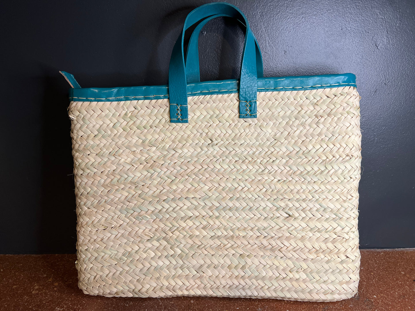 Pochette - Panier - Modèle "Louna" - turquoise