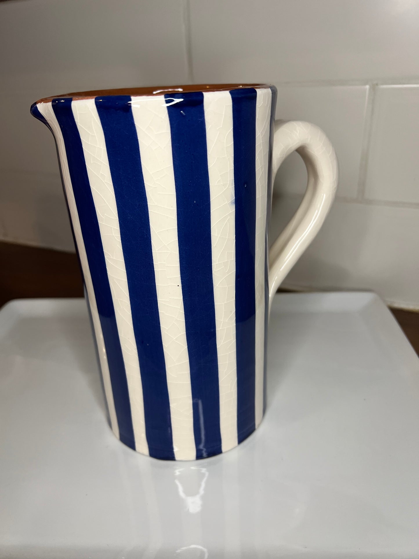 Carafe BELDI - rayures bleues