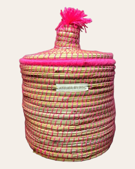 Panier de rangement décoratif en osier - Modèle "Magenta"