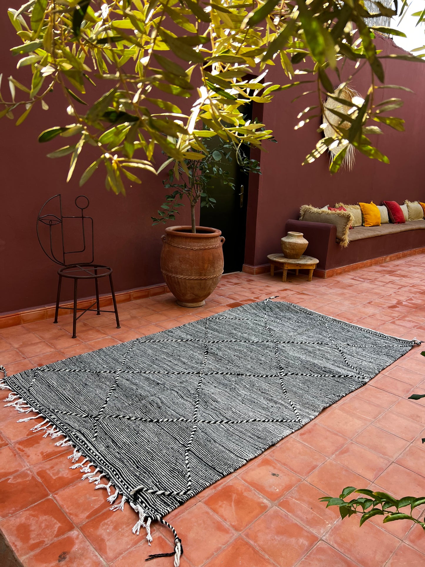 Tapis berbère Kilim Zanafi modèle Tanger